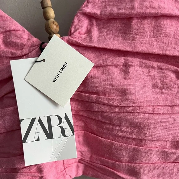 Matching Set ๐ Zara | Pink Linen Top and Skirt - Picture 5 of 14